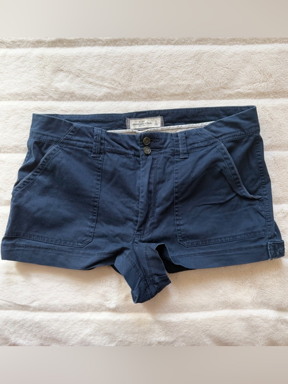 Y2K Abercrombie & Fitch Mini Shorts Navy Size 12